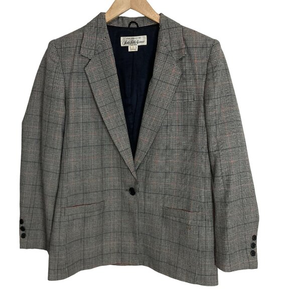 Saks Fit Avenue women gray blazer size 8 M casual style - Picture 12 of 15